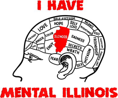I Have Mental Illinois Funny Pun, Illinoisan Humor Pajama Set