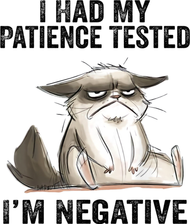 I Had My Patience Tested I'm Negative Cat Funny Sarcasm Hooded Wearable Blanket
