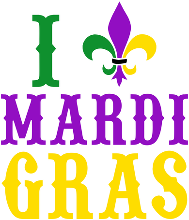 I Heart Mardi Gras Toddler Long Sleeve