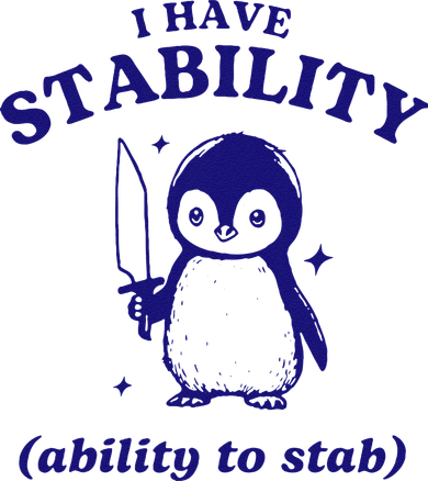 I Have Stability Ability To Stab Funny Penguin Women's Hoodie
