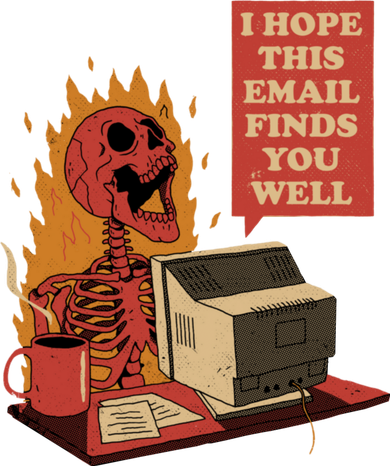 I Hope This Email Finds You Well Funny Skeleton Mousepad