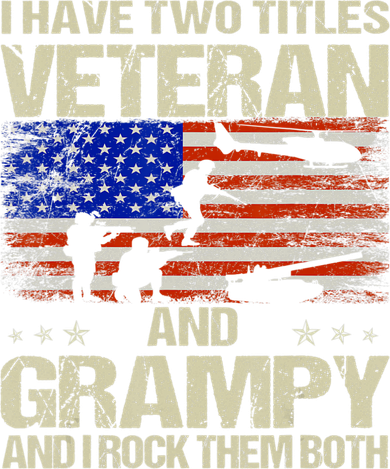 I Have Two Titles Veteran And Grampy And I Rock Them Both Women's Tank Top