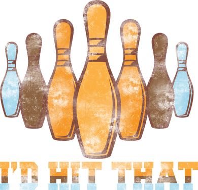 Vintage Bowling I'd Hit That Ceramic Ornament
