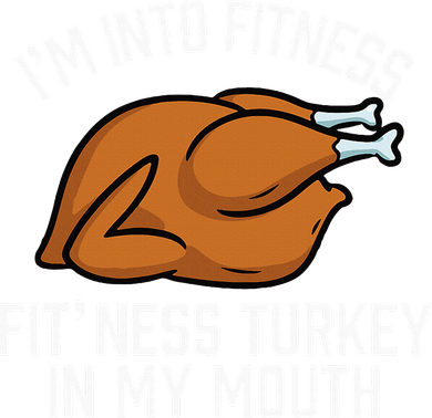 IM Into Fitness Turkey In My Mouth Funny Thanksgiving Women's V-Neck T-Shirt