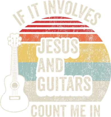 If It Involves Jesus And Guitars Count Me In Kids Hoodie