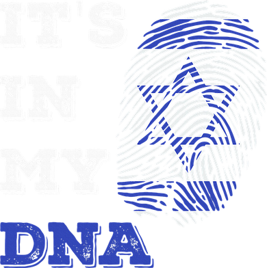ItS In My Dna Israel Flag Fingerprint Israeli Patriotic Golf Towel