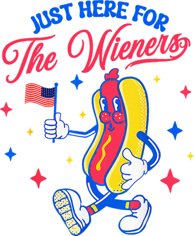 IM Just Here For The Wieners 4th Of July Hot Dog Toddler Sweatshirt