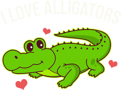 I Love Alligators Cute Alligator 11oz C Handle Ceramic Mug