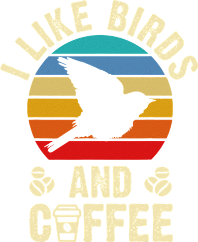I Like Birds & Coffee Funny Vintage Birds Theme Lover Gift Doggie Tank