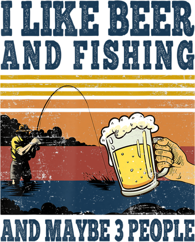 I Like Beer Fishing And Maybe 3 People Funny Fisher Vintage Doggie Tank