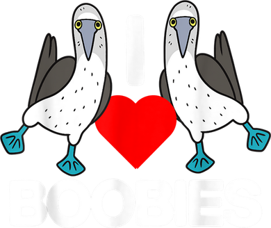 I Love Boobies Blue Footed Boobie Bird Funny I Heart Boobies Women's T-Shirt