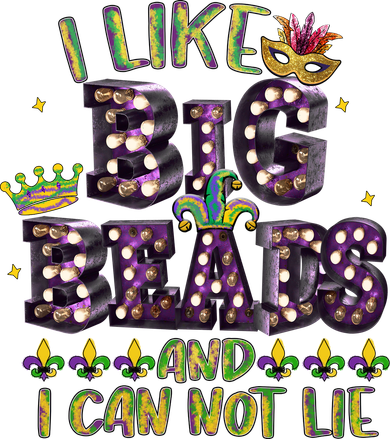 I Like Big Beads And I Can Not Lie Fat Tuesday For Mardi Gras Kids Long Sleeve Shirt
