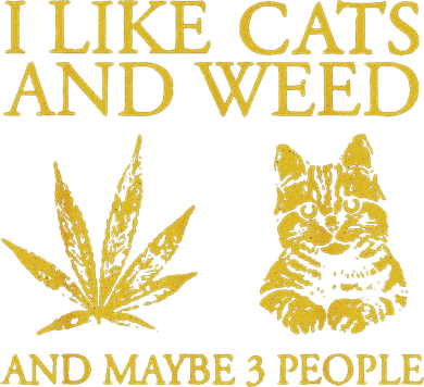 I Like Cats And Weed And Maybe 3 People Kids Sweatshirt