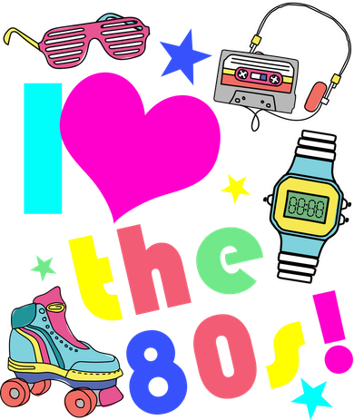 I Love The 80s Retro Party Mash-up Kids Sweatshirt