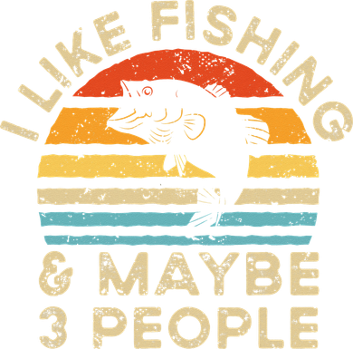 I Like Fishing And Maybe 3 People Retro Vintage Toddler Long Sleeve