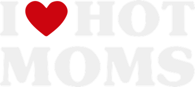 I Love Hot Moms T Funny Red Heart Love Moms Women's T-Shirt
