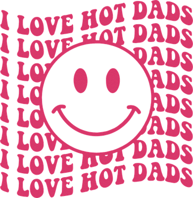 I Love Hot Dads Retro Funny Red Heart Love Dads Coaster