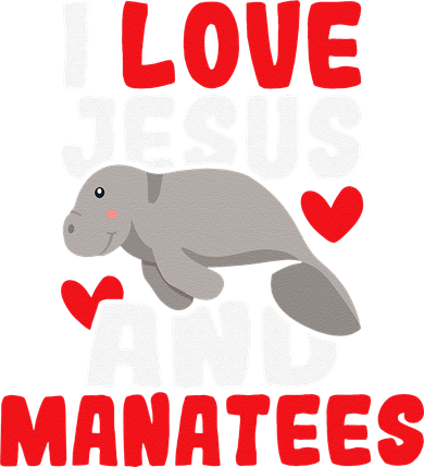 I Love Jesus And Manatees Animal Lover Zookeeper Zoologist Button