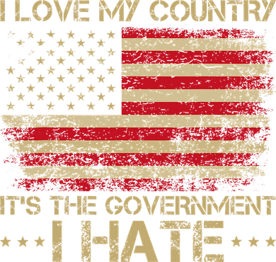 I Love My Country ItS The Government I Hate Vintage 11oz C Handle Ceramic Mug