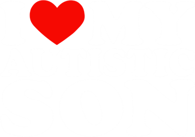 I Love My Autistic Son Gift I Heart My Son With Autism Mom Gift Hooded Wearable Blanket
