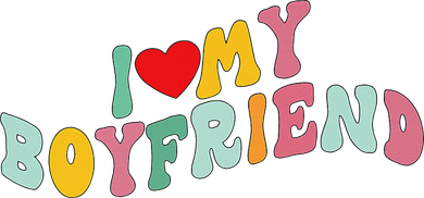 I Love My Boyfriend Groovy I Red Heart My Boyfriend BF Kids Long Sleeve Shirt