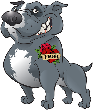 Grey Pitbull I Love Mom Toddler T-Shirt