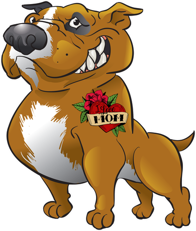 Brown Pitbull I Love Mom Toddler T-Shirt