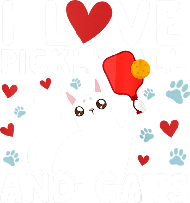 I Love Pickleball & Cats White Cat Fitness Workout Gift TShirt Toddler Hoodie