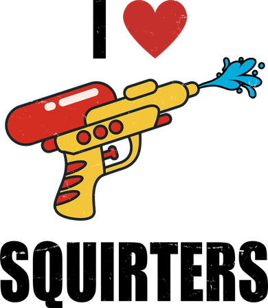I Love Squirters Funny Water Gun Kids Hoodie