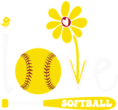 I Love Softball Doggie Tank