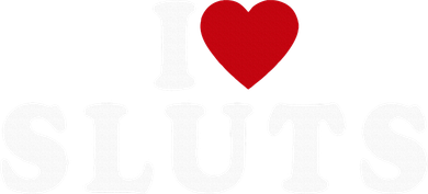 I Love Sluts Heart Doggie Tank