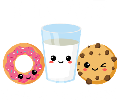 I Love Threesomes Donut Cookie Milk Valentine Pun Women's T-Shirt