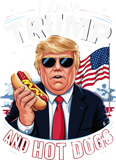I Love Trump And Hot Dogs Hilarious Conservative Visor