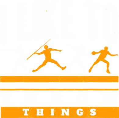 I Like To Throw Things Track And Field Thrower Shot Put Button