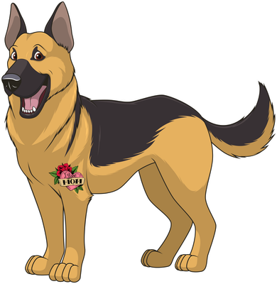 I Love Mom Tattoo German Shepard Backpack