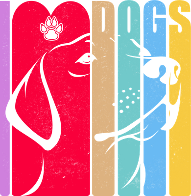 Retro I Love Dogs Coffee Mug