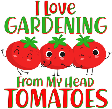 I Love Gardening From My Head Tomatoes Kids Sweatshirt