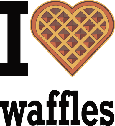 I Love Waffles Kids Hoodie
