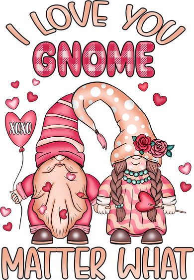 I Love You Gnome Valentines Gift For Valentine Day Women's Long Sleeve Shirt