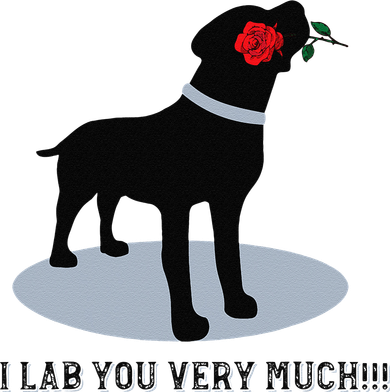 'I Lab You Very Much' Valentine's Day Black Labrador Toddler Hoodie