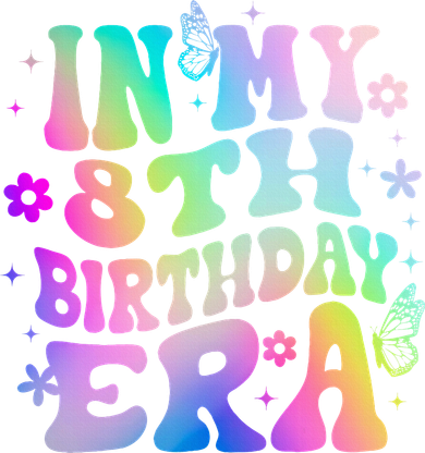 In My 8th Birthday Era 8 Years Birthday Kids Hoodie