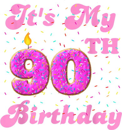 It's My 90th Birthday Donut 90 Years Old Bday 11oz C Handle Ceramic Mug