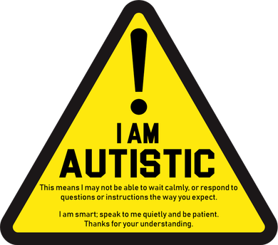 I Am Autistic Autism Warning Sign Kids T-Shirt