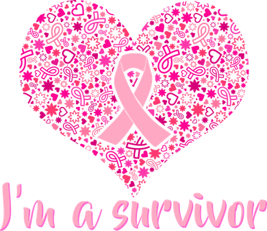 I'm A survivor Breast Cancer Awareness Heart Kids T-Shirt