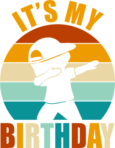 Its My Birthday Dab Retro Sunset Coaster