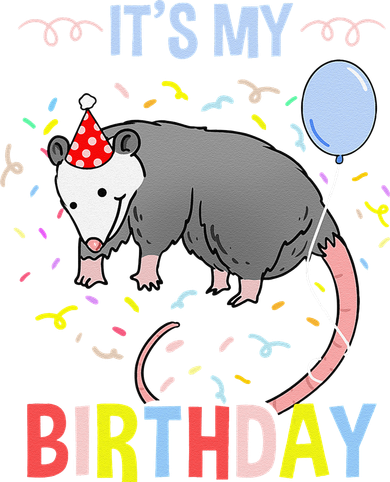 Its My Birthday Opossum Mousepad