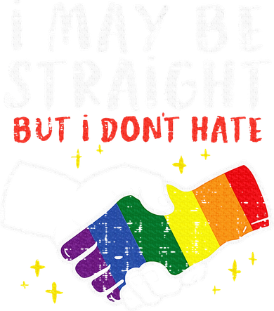 I May Be Straight But I Dont Hate G.A.Y Pride Flag L.G.B.T.Q Ally Women's Tank Top