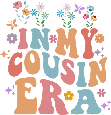 In My Cousin Era Floral Family Matching Toddler Hoodie