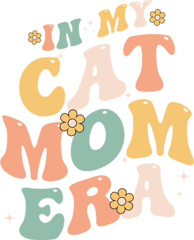 In My Cat Mom Era Funny Mom MotherS Day Cat Lover Groovy Funny Gift Coaster