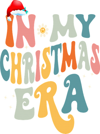 In My Christmas Era Groovy Matching Family Christmas Coaster